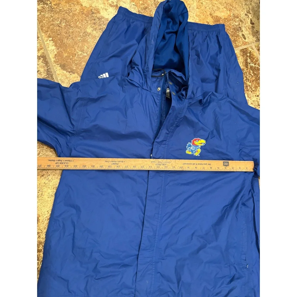 Adidas Kansas Jayhawks Track Suit Mens Large Blue Jacket Pants Set Basketball